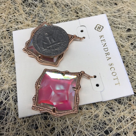 Kendra Scott Kristen Dichroic Glass RG earrings - Picture 4 of 4